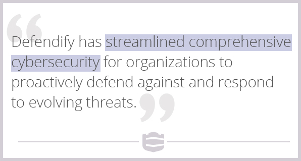Defendify streamlined comprehensive cybersecurity for organizations to proactively defend against and respond to evolving threats