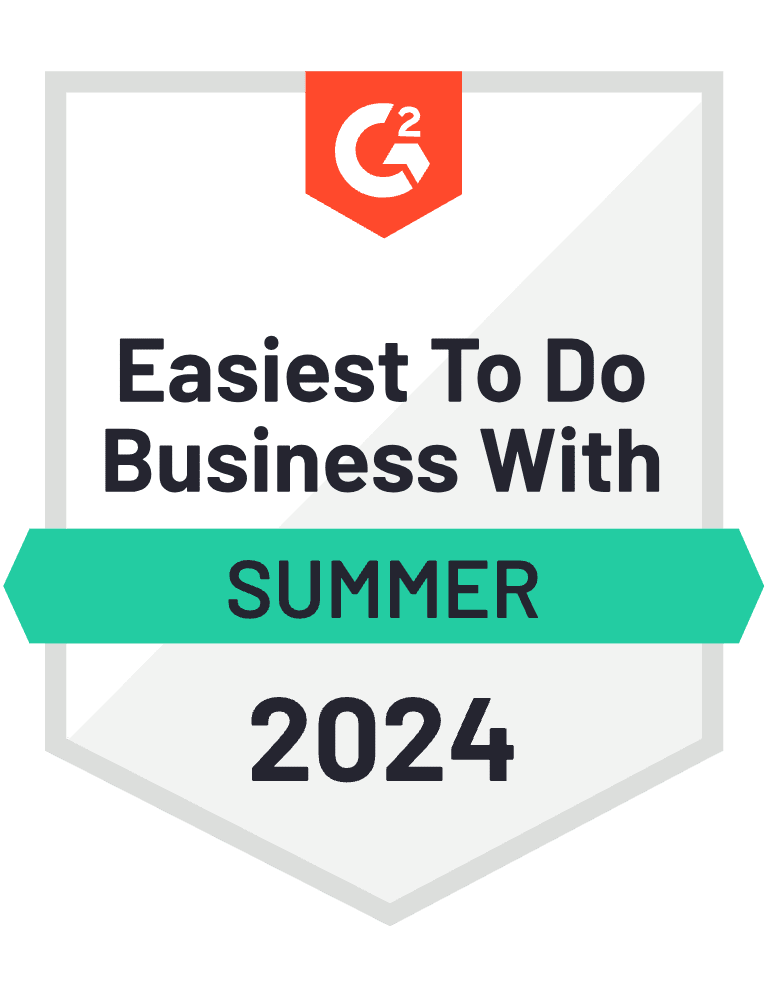Easiest to do Business with summer 2024 badge