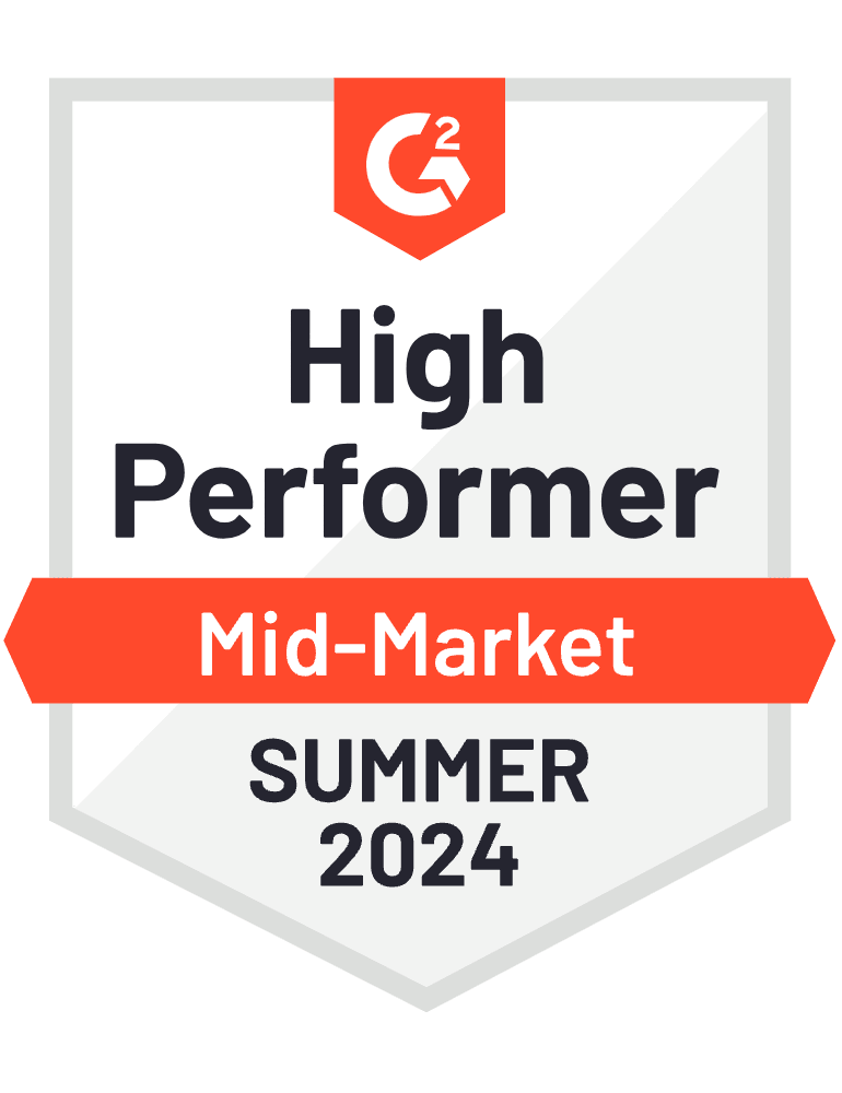 High Performer Mid-Market Summer 2024 badge